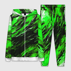 Женский 3D-костюм Чёрная и зелёная буря, цвет: 3D-белый
