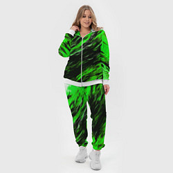 Женский 3D-костюм Чёрная и зелёная буря, цвет: 3D-белый — фото 2