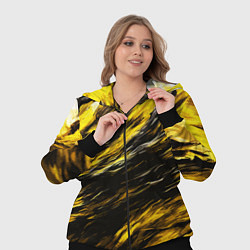 Женский 3D-костюм Чёрная и жёлтая буря, цвет: 3D-черный — фото 2