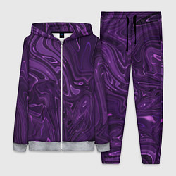 Женский 3D-костюм Абстакция на темно фиолетовом, цвет: 3D-меланж