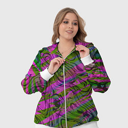 Женский 3D-костюм Фиолетовые узоры, цвет: 3D-белый — фото 2