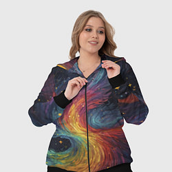 Женский 3D-костюм Звездный вихрь абстрактная живопись, цвет: 3D-черный — фото 2