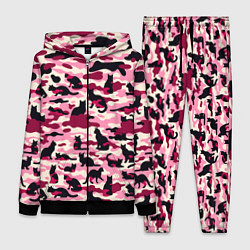 Женский 3D-костюм Камуфляжные розовые котики, цвет: 3D-черный