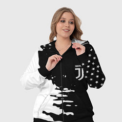 Женский 3D-костюм Ювентус спорт краски текстура, цвет: 3D-черный — фото 2
