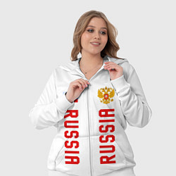 Женский 3D-костюм Россия три полоски на белом фоне, цвет: 3D-белый — фото 2