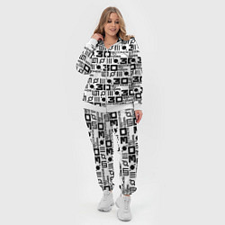 Женский 3D-костюм Thirty Seconds to Mars pattern rock, цвет: 3D-белый — фото 2