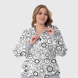 Женский 3D-костюм Бело-чёрный паттерн пузырьки, цвет: 3D-меланж — фото 2