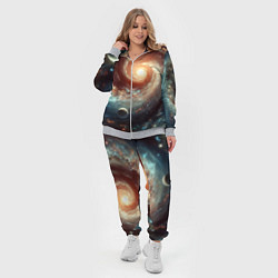 Женский 3D-костюм Далёкая неоновая галактика - нейросеть, цвет: 3D-меланж — фото 2