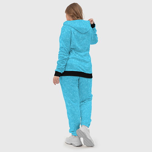 Женский костюм Небесный голубой текстура однотонный / 3D-Черный – фото 5