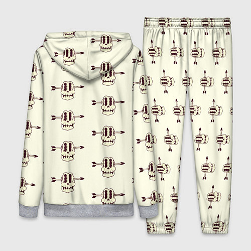 Женский костюм Узор из пробитого стрелой черепа / 3D-Меланж – фото 2