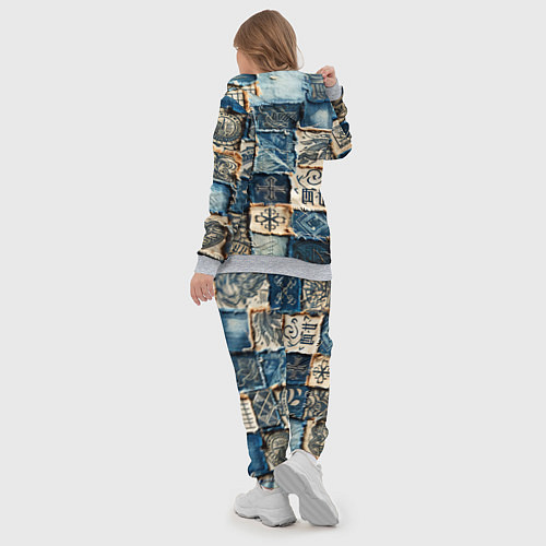 Женский костюм Татуировки на дениме / 3D-Меланж – фото 5