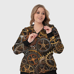 Женский 3D-костюм Стимпанк ржавые шестеренки текстура, цвет: 3D-черный — фото 2