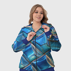 Женский 3D-костюм Объемная стеклянная мозаика, цвет: 3D-синий — фото 2