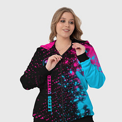 Женский 3D-костюм Leeds United - neon gradient по-вертикали, цвет: 3D-черный — фото 2