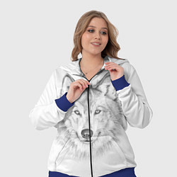Женский 3D-костюм Нарисованный волк зубами щёлк, цвет: 3D-синий — фото 2
