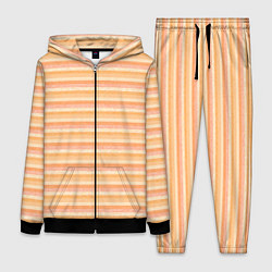 Женский костюм Светлый жёлто-оранжевый в полоску