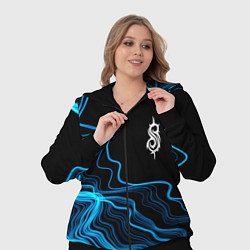 Женский 3D-костюм Slipknot sound wave, цвет: 3D-черный — фото 2