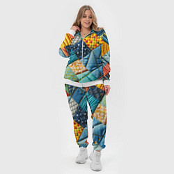 Женский 3D-костюм Лоскутное одеяло - пэчворк, цвет: 3D-белый — фото 2