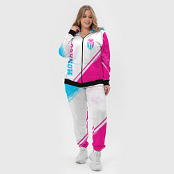 Женский 3D-костюм Monaco neon gradient style вертикально, цвет: 3D-черный — фото 2