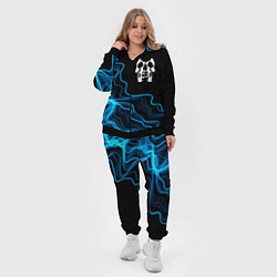 Женский 3D-костюм Deftones sound wave, цвет: 3D-черный — фото 2