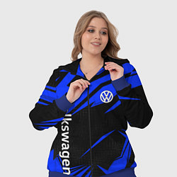 Женский 3D-костюм Volkswagen - blue stripes, цвет: 3D-синий — фото 2