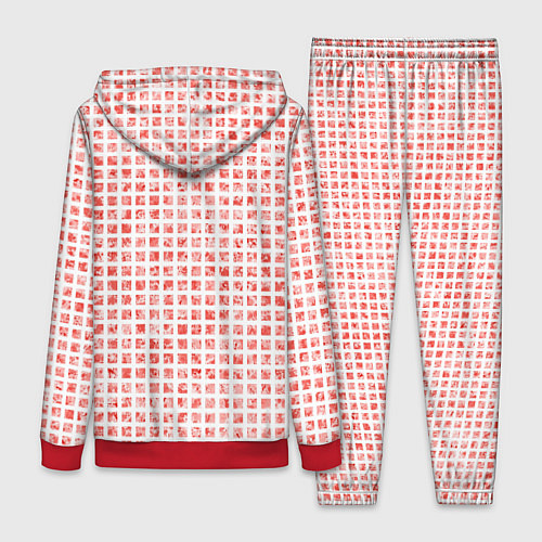 Женский костюм Паттерн маленькая красная мозаичная плитка / 3D-Красный – фото 2