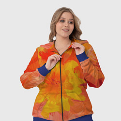 Женский 3D-костюм Абстракция цветы мастихин, цвет: 3D-синий — фото 2