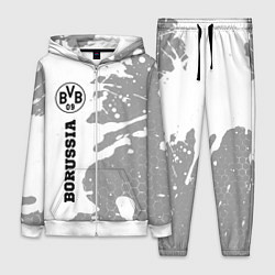 Женский 3D-костюм Borussia sport на светлом фоне по-вертикали, цвет: 3D-белый