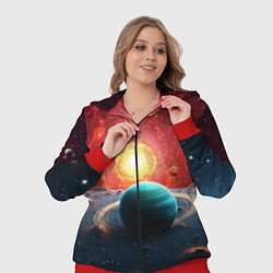 Женский 3D-костюм Космос и разные планеты, цвет: 3D-красный — фото 2