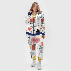 Женский 3D-костюм Паттерн узоры, цвет: 3D-синий — фото 2