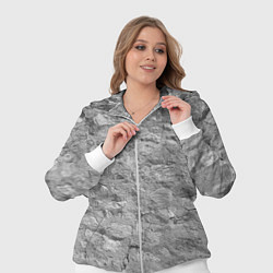 Женский 3D-костюм Серая кирпичная стена, цвет: 3D-белый — фото 2