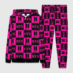 Женский костюм BTS pattern pink logo