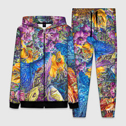 Женский 3D-костюм Абстрактный растительный паттерн - нейросеть, цвет: 3D-черный