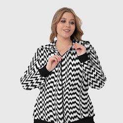 Женский 3D-костюм Черно-белые кривые, цвет: 3D-черный — фото 2