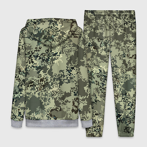 Женский костюм Оливковый хаки паттерн / 3D-Меланж – фото 2