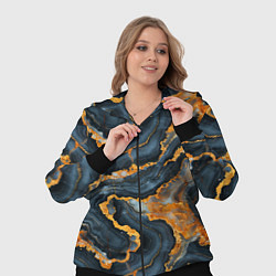 Женский 3D-костюм Золотистый мрамор, цвет: 3D-черный — фото 2