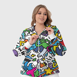 Женский 3D-костюм Странные разноцветные человечки, цвет: 3D-белый — фото 2