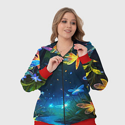 Женский 3D-костюм Сказочный лес - бабочки, цвет: 3D-красный — фото 2