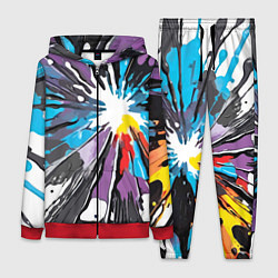 Женский костюм Кляксы краски - абстракция