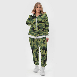 Женский 3D-костюм Камуфляжный стиль текстура пикселя, цвет: 3D-белый — фото 2