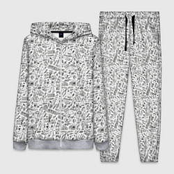 Женский костюм Дудл граффити рэперское - паттерн