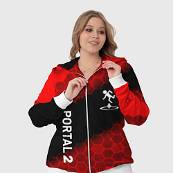 Женский 3D-костюм Portal hexagon pattern, цвет: 3D-белый — фото 2