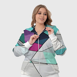 Женский 3D-костюм Яркая геометрическая абстракция, цвет: 3D-белый — фото 2