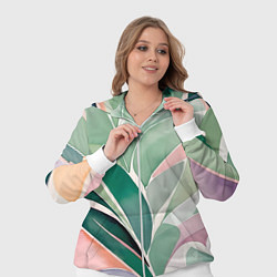 Женский 3D-костюм Листья акварель, цвет: 3D-белый — фото 2