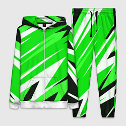 Женский костюм Geometry stripes green