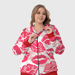 Женский 3D-костюм Романтический отпечаток помады игривый макияж, цвет: 3D-красный — фото 2