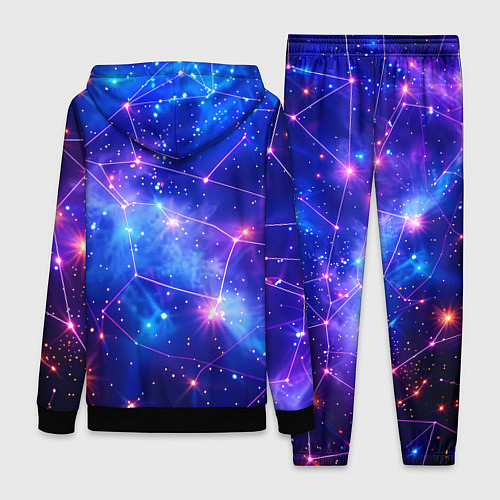 Женский костюм Неоновые созвездия космоса / 3D-Черный – фото 2