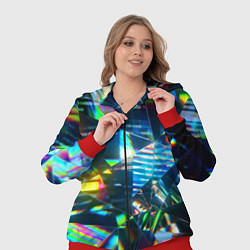 Женский 3D-костюм Глитч эффект на стекле, цвет: 3D-красный — фото 2