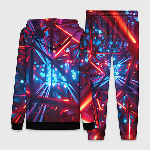 Женский костюм Неоновые трубки / 3D-Черный – фото 2