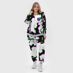 Женский 3D-костюм Geometry dash glitch flame, цвет: 3D-меланж — фото 2